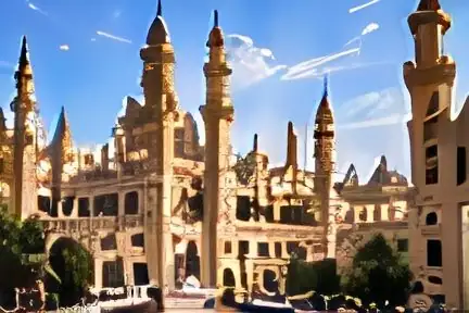 Placeholder view of a historic mosque courtyard